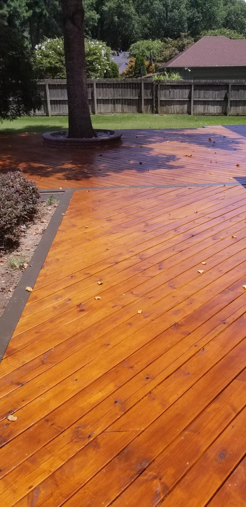 Completed deck construction project, Memphis area, TN