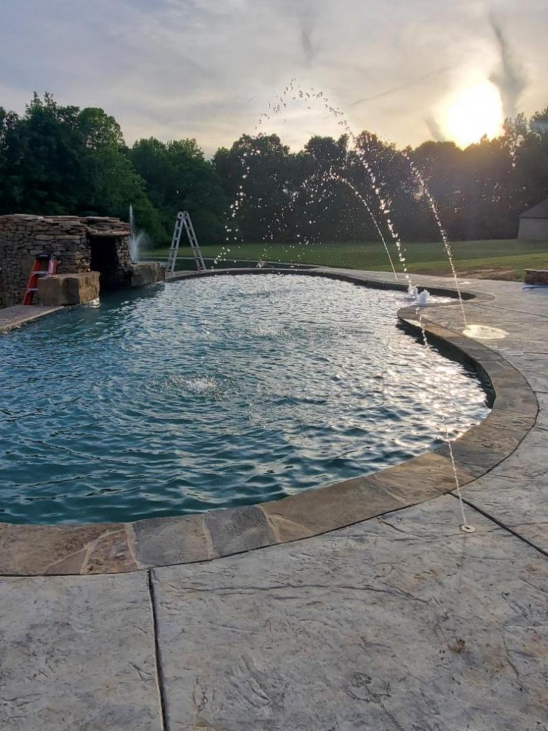 Custom in-ground pool construction, Eads, TN